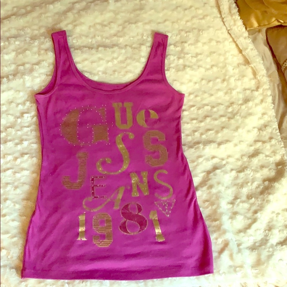 Pink Guess Tank Top